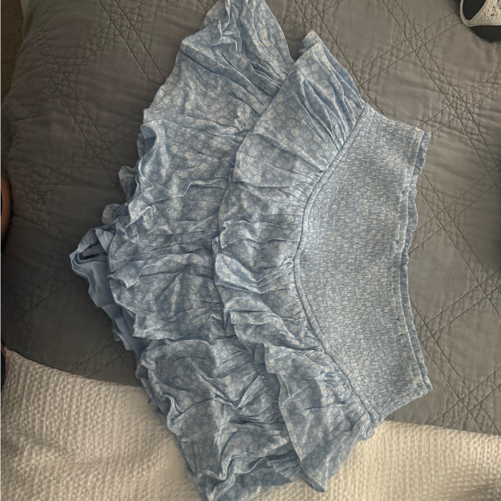 Women's Blue Ruffle Skirt